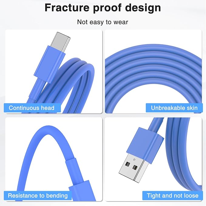 Car Carplay Cable for iPhone 16 15 Pro Max 15 Plus Car Charger 6FT USB to USB C Cable for Car Charger Adapter Carplay USB C Cord Accessories Charging for iPad 10th Gen/iPad Pro Air 5th-DarkBlue