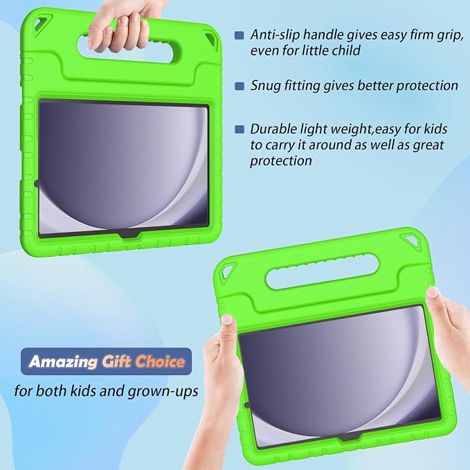 LTROP Shockproof Lightweight Convertible Handle Stand Case for Samsung Galaxy Tab A11 Plus 2025 / A9 Plus 11 Inch 2023 with Built-in Screen Protector Galaxy Tab A11+ / A9+ Case for Kids Black