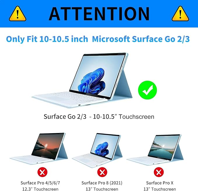 for Microsoft Surface GO 3/GO 2 Case with Adjustable Stand &amp Auto Wake/Sleep PU Leather Slim Smart Protect Cover - African Women Red Hair