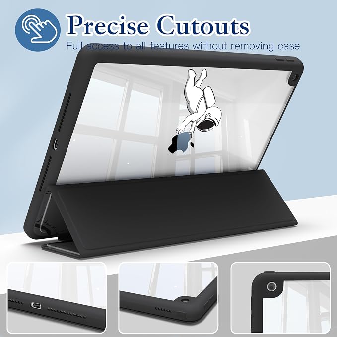 CISSOOK Compatible with iPad 9th/ 8th/ 7th Generation Case 10.2 Inch (2021/2020/2019 Release) Protective Shell with Pencil Holder Astronaut