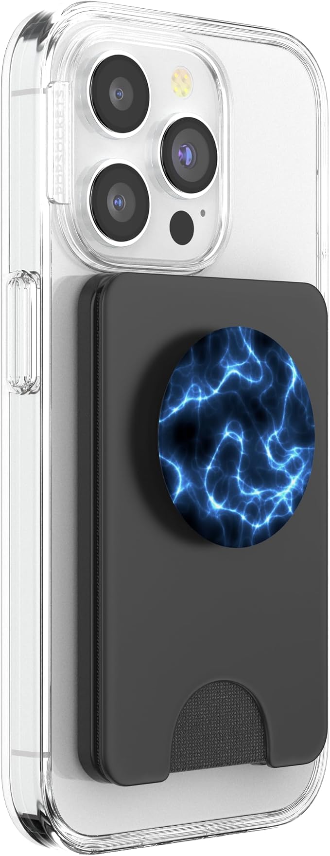 Blue lightning abstract pattern phone grip for scientists PopSockets Adhesive PopGrip