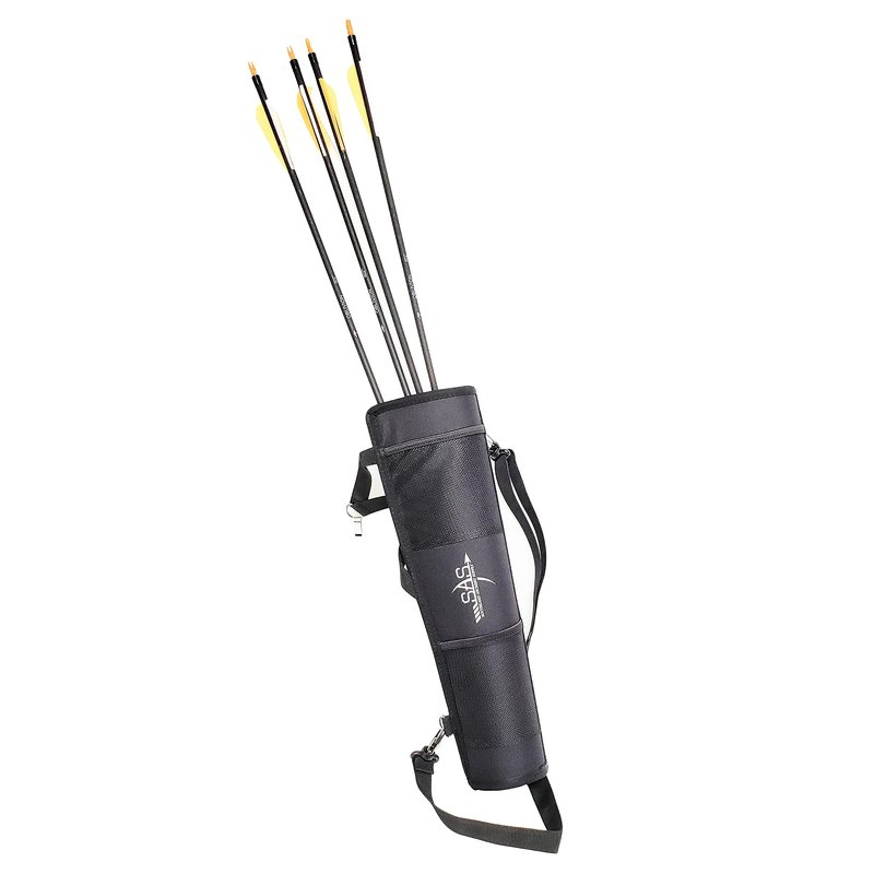 SAS Archery Side Tube Quiver with Belt Clip (2-in-1 Black)