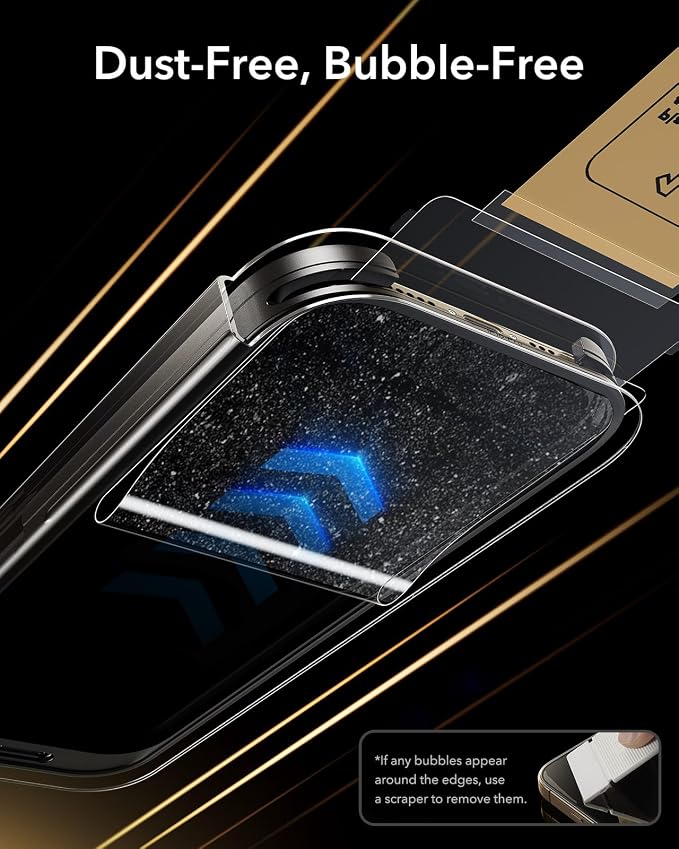 ESR 3 Pack for iPhone 16 Pro Max Privacy Screen Protector Armorite Pro | Accessory Glass by Corning™ 10X Impact Absorption Anti-Spy Full-Coverage Protection UltraFit Tray Bubble-Free