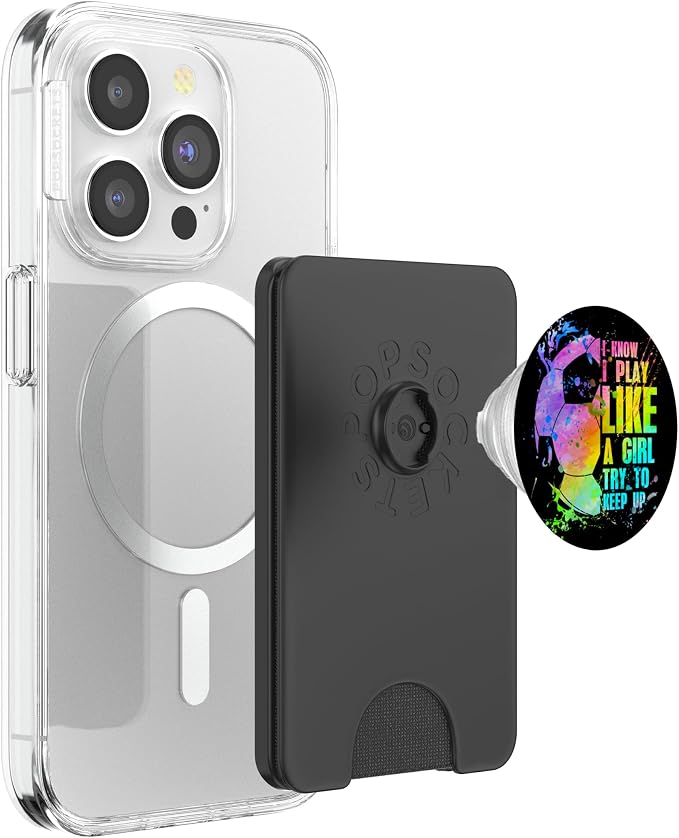 I Know i play like a girl try to keep up soccer player PopSockets Adhesive PopGrip