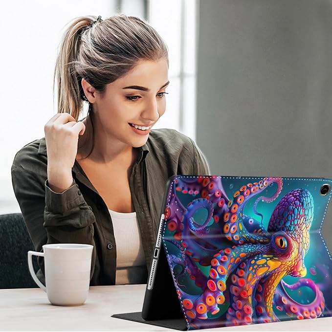 Case for New iPad (A16) 11th Generation 11 Inch 2025for iPad 10th Generation 2022 10.9 Inch Multi-Angle Stand Smart Cover Shockproof with Auto Wake/Sleep ，Starry Sky