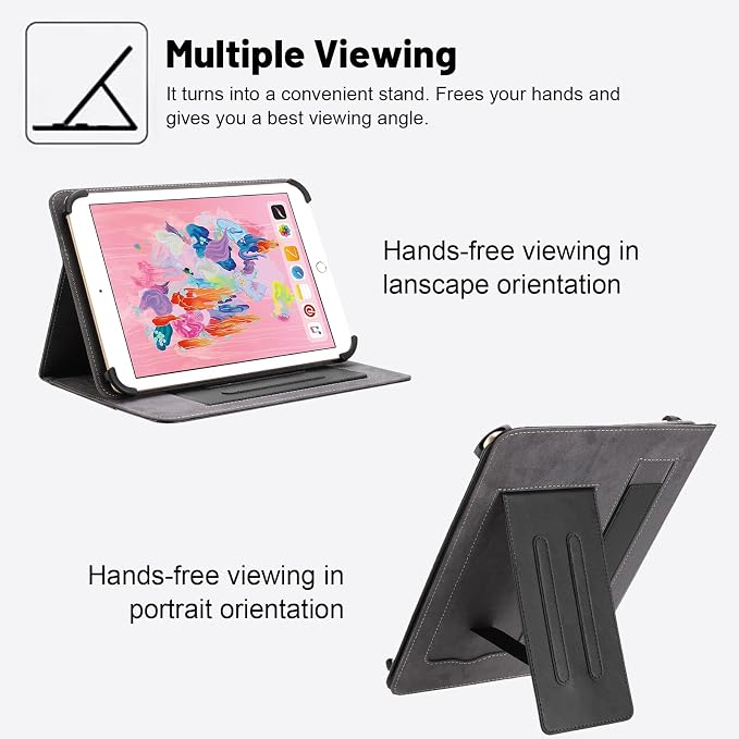 Dteck Universal Case (7.9 to 8.4) - Fold Stand Protective Flip Case for Apple iPad mini/Samsung Galaxy Tab 8.0 8.4 /Lenovo Tab 8 /onn. 100003561 8 Tablet Pro/Android Tablet 8 Inch (Blue Pink)