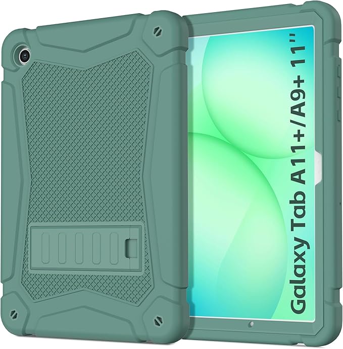 Shockproof Case for Samsung Galaxy Tab A11 Plus 11 inch 2026 with Built-in Kickstand 3 Layers Heavy Duty Protection Cover for Tab A9+ 10.9 2023 Blush Pink