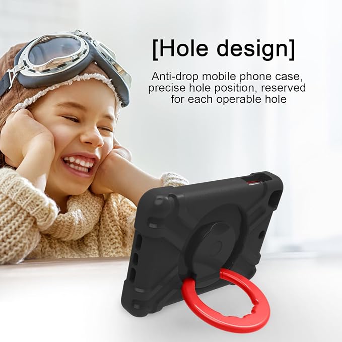 AKABEILA Compatible with Amazon Fire HD 8 2020/2022 Tablet Case，Rugged Kids Case with Stand Lightweight Shockproof Kids Friendly Tablet Cover Black