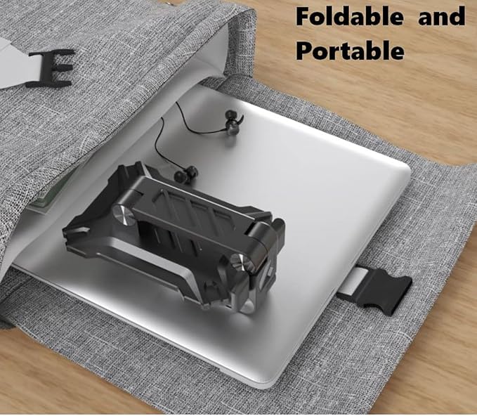 Phone Stand for Desk. Foldable Desktop Mobile Phone Stand with Angle Height Adjustable Portable Office Cell Phone Holder Cradle Dock. Fits All 4.7-13in iPhone/Smartphone/iPad/Tablet.