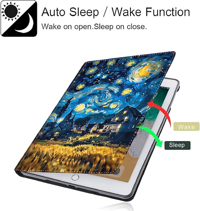 Case for New iPad (A16) 11th Generation 11 Inch 2025for iPad 10th Generation 2022 10.9 Inch Multi-Angle Stand Smart Cover Shockproof with Auto Wake/Sleep ，Starry Sky