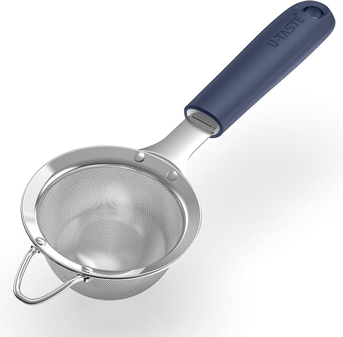 U-Taste Small Fine Mesh Strainer: 18/8 Stainless Steel 3.35in 30 Mesh Kitchen