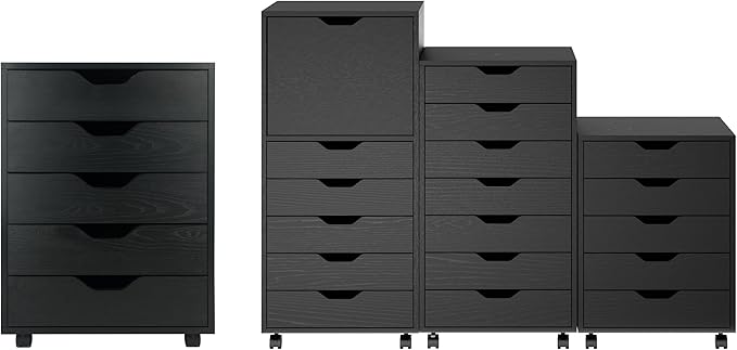 Winsome Halifax 5-Drawer Storage Cabinet, Black (20519)