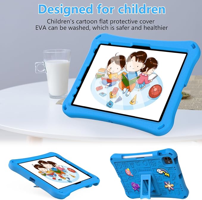 Case for iPad 10.2 Inch 2021/2020/2019/ iPad Pro 10.5 Inch/Air 3rd Gen (2019) Shoulder Strap Kickstand Children Friendly Anti-Scratch Shockproof Case Lightpurple