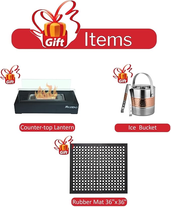 Elementi | Bundle Manhattan Gas Fire Pit Cast Concrete 36" Square Fire Table, Outdoor Fire Pit Electronic Ignition | Canvas Cover, Lava Rock Included | Light Gray (Natural Gas)