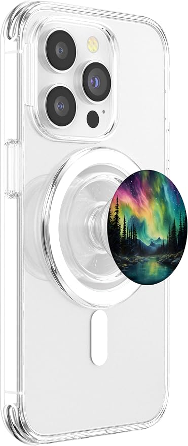 Northern Lights Aurora Borealis | Forest Stars PopSockets Adhesive PopGrip