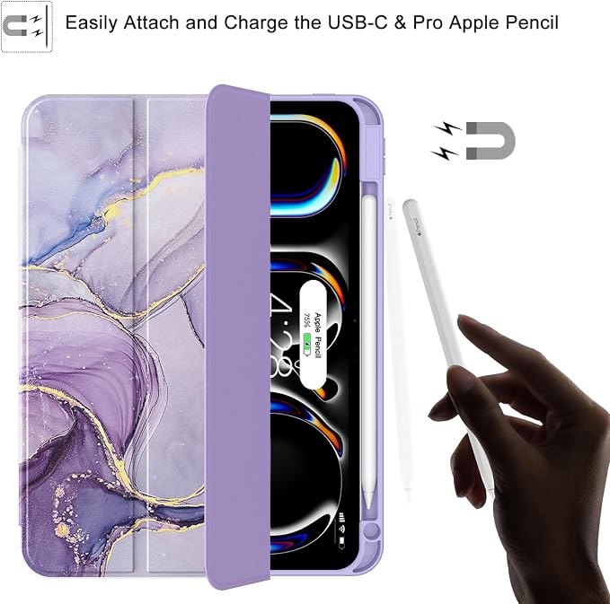 Soke Case for iPad Pro 11 Inch (M5 2025/M4 2024) - Book Black | Built-in Apple Pencil Slot Auto Sleep/Wake Lightweight Protective Cover