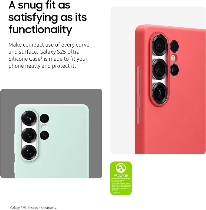 Samsung Galaxy S25+ Silicone Phone Case Protective Cover Color Variety Smooth Grip Durable Design Snug Fit US Version EF-PS936CBEGUS Black