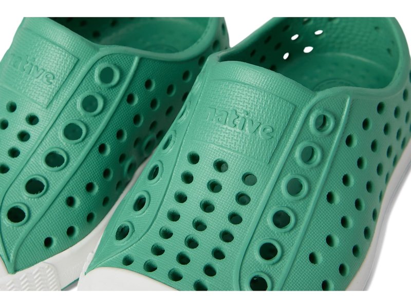 Native Shoes Unisex-Kids Jefferson Sneakers, Alpine Green/Shell White, 3 Little Kid