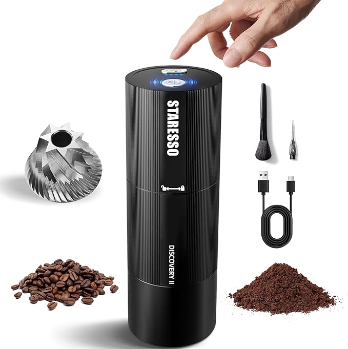 STARESSO D6E PLUS Portable Electric Coffee Grinder, Easy to Use