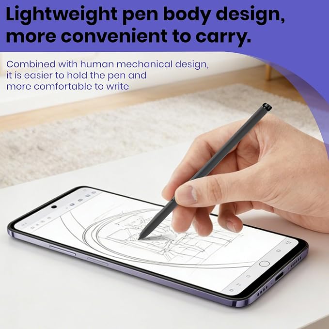 Galaxy S26 Ultra Pen Replacement4096 PressureBlack | 4096 pressuretilt controlpalm rejectionshortcut buttoneraser functionsmooth writingNo Bluetooth