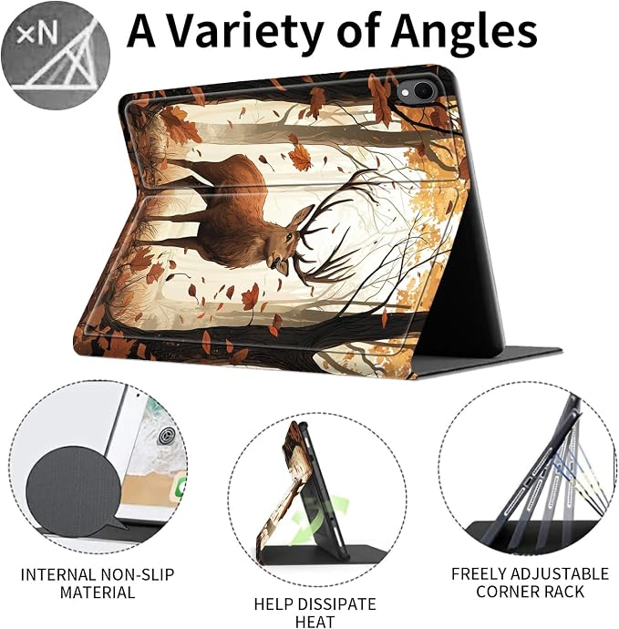 Case for iPad (A16) 11th Generation 11 Inch (2025)/ iPad 10th Generation 10.9 inch 2022Slim PU Leather Smart Cases Covers with Auto Wake/Sleep-Beast Roared