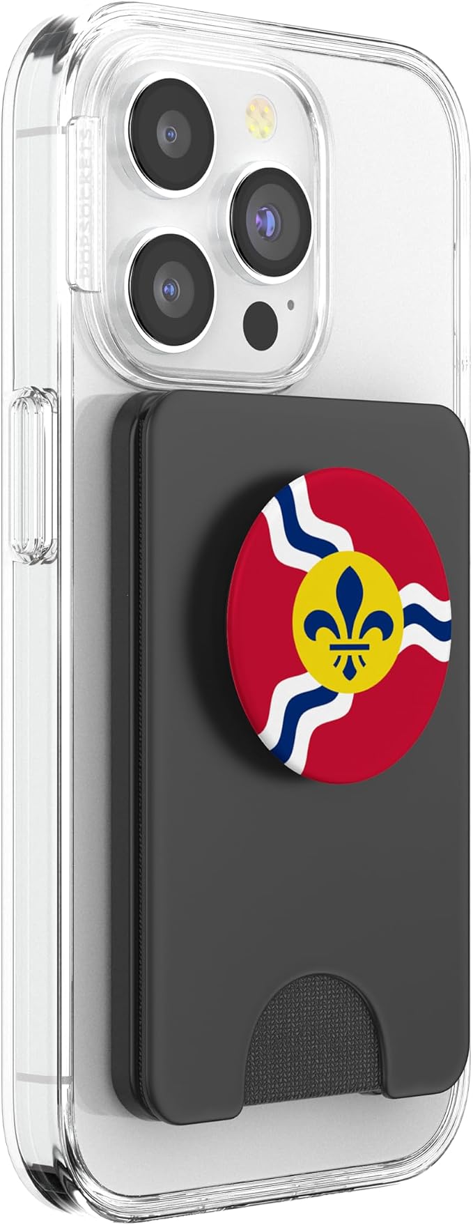 St. Louis Fleur De Lis City Flag PopSockets Adhesive PopGrip