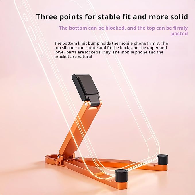 Aluminum Keychain Phone Stand Foldable and Portable with Full Rotation for Stable Hands Complimentary Viewing Multi Phone Mount