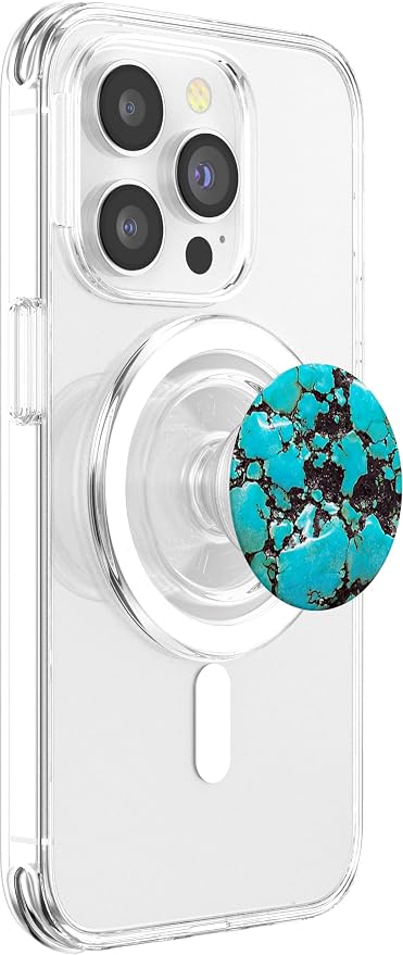 Turquoise Marble Stone Slab Print Southern Glam Phone Grip PopSockets Adhesive PopGrip