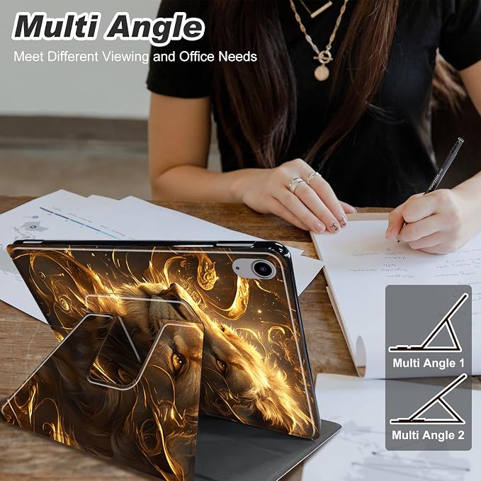 for iPad 10.2 Rotating Case 360° Protection Adjustable Kickstand Cover for iPad 10.2 (7th8th9th Generation) Shockproof Durable Lightweight PU Leather for iPad 10.2 Stand Case Basketball
