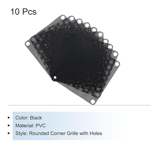 MECCANIXITY 10PCS PC Dust Filter, 60mmx60mm PVC Computer Case Cooler Dustproof