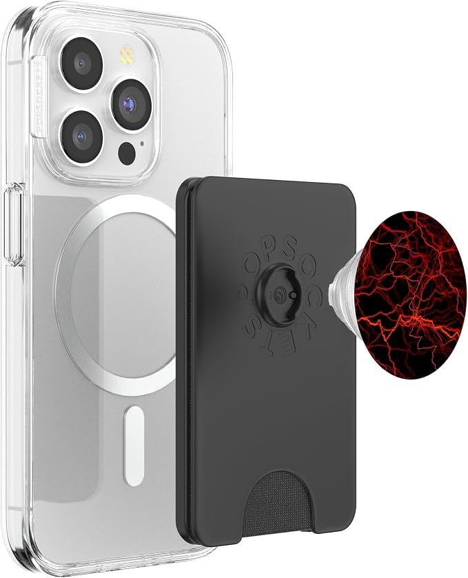 Red Lightning Abstract Textures Gift PopSockets PopGrip: Swappable Grip for Phones &amp Tablets