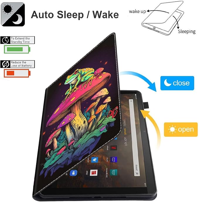 Case for Amazon Kindle Fire Max 11 Case (13th Gen 2023 Release) 11，Slim Fit Foldable Standing Cover Case with Auto Sleep/Wake for Fire 11 Max Tablet，Skull and Fire