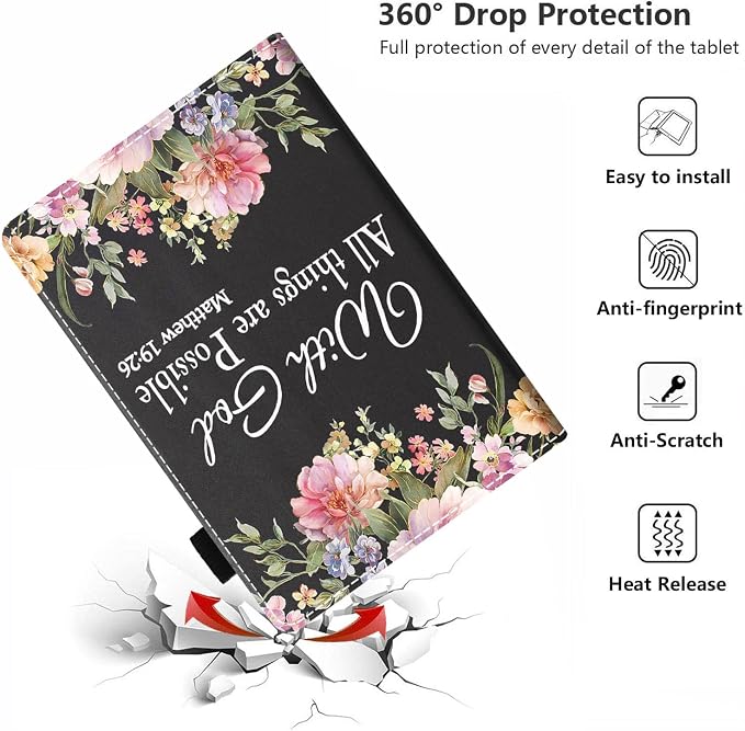 Case for Amazon Kindle Fire HD 8/Fire HD 8 Plus Tablet (12th/10th Generation 2024/2022/2020 Release) - PU Leather Folio Cover with Smart Auto Wake/Sleep Bald Eagle