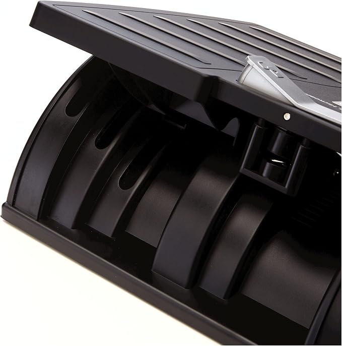 Fellowes Office Suites Metal Adjustable Foot Rest (8032201), Black, Metal
