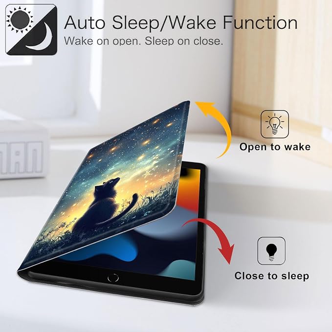 for iPad 11th Generation (A16 2025) 11 / iPad 10th Gen 10.9 2022 Case 360° Rotating PU Leather Stand Cover with Auto Sleep/Wake Shockproof TPU Backl Two Dragons Fighting