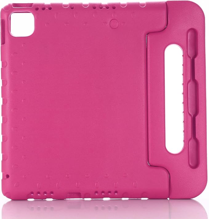 Kids Case for iPad Pro 11 M5/M4 &amp iPad Air 11 (2026/2025/2024) Shockproof Case with Pencil Holder Techcircle Light EVA Foam Handle Stand Bumper Protective Child Friendly Drop Proof Cover Black