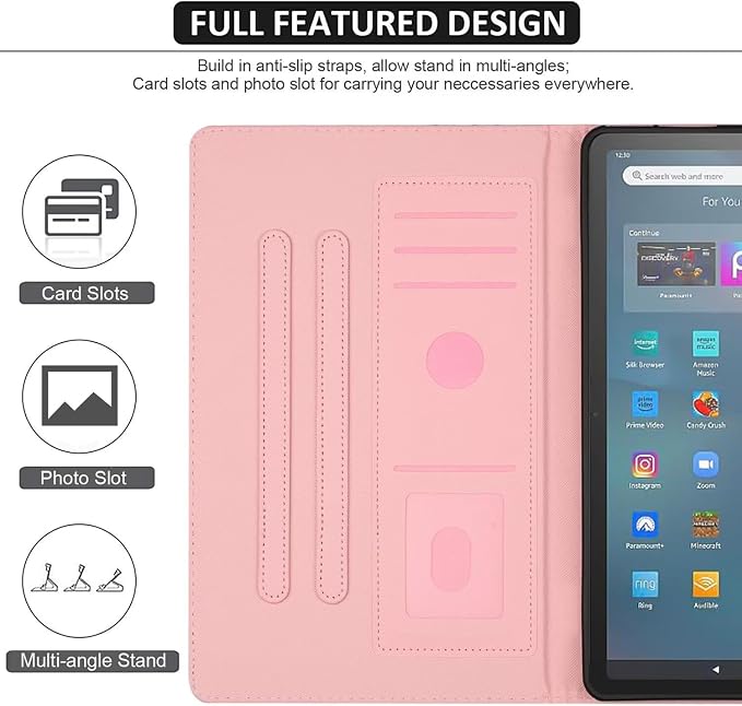 Fancity for Amazon Kindle Fire Max 11 Case 13th Generation 11 2023 Release | Soft PU &amp TPU Leather Protective Stand Cover Case for Fire Max 11 with Smart Auto Wake/Sleep Pencil Holder Beach