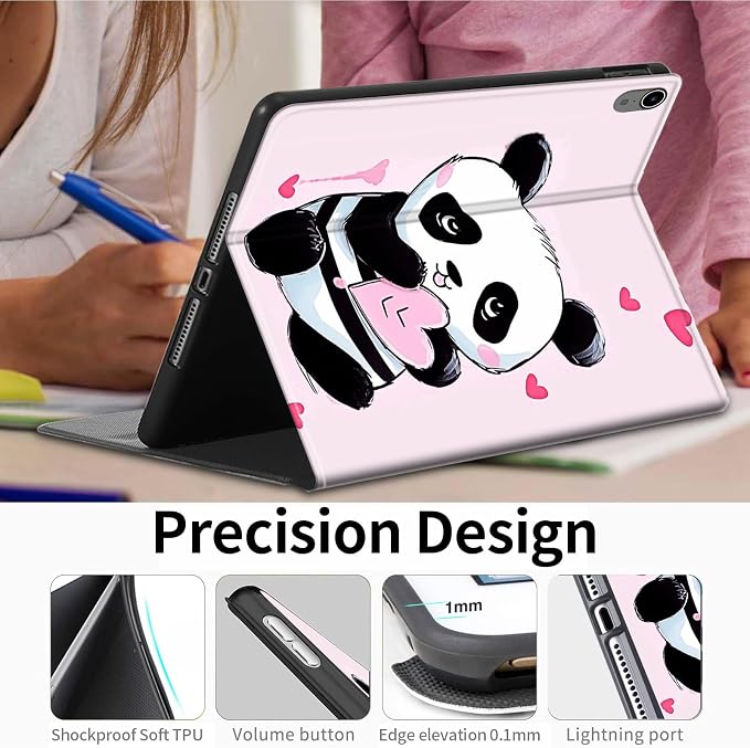 Case for iPad (A16) 11th Generation 11 Inch (2025)iPad 10th Generation 10.9 Inch (2022)PU Leather Slim Standing Smart Coverwith Auto Sleep/WakeBall on Fire