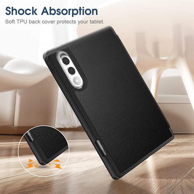 Fintie Case for Lenovo Yoga Tab 11 inch 2025 - Ultra-Thin Soft TPU Back Cover Protective Case Black