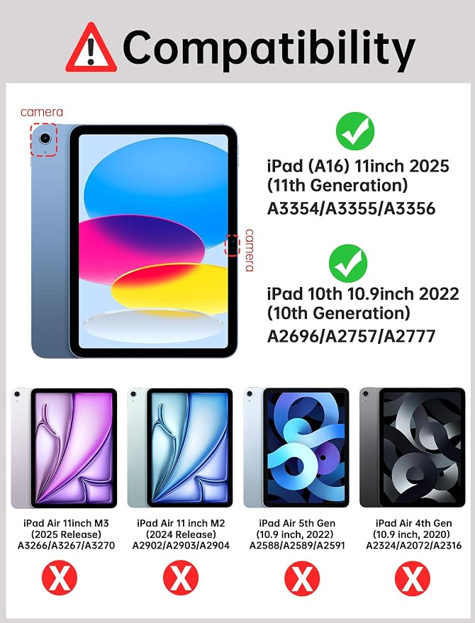 Case for iPad Pro 12.9 Case 2022/2021/2020/2018 with Pencil Holder &amp Hadle Stand Super Protection Kids Proof Cover for iPad Pro 12.9 inch 3rd/4th/5th/6th Generation Black