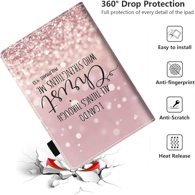 Case for Amazon Kindle Fire HD 10 &amp 10 Plus Tablet 10.1 (13th/11th Generation 2023/2021 Release) - PU Leather Folio Case with Smart Auto Wake/Sleep American Flag Camo