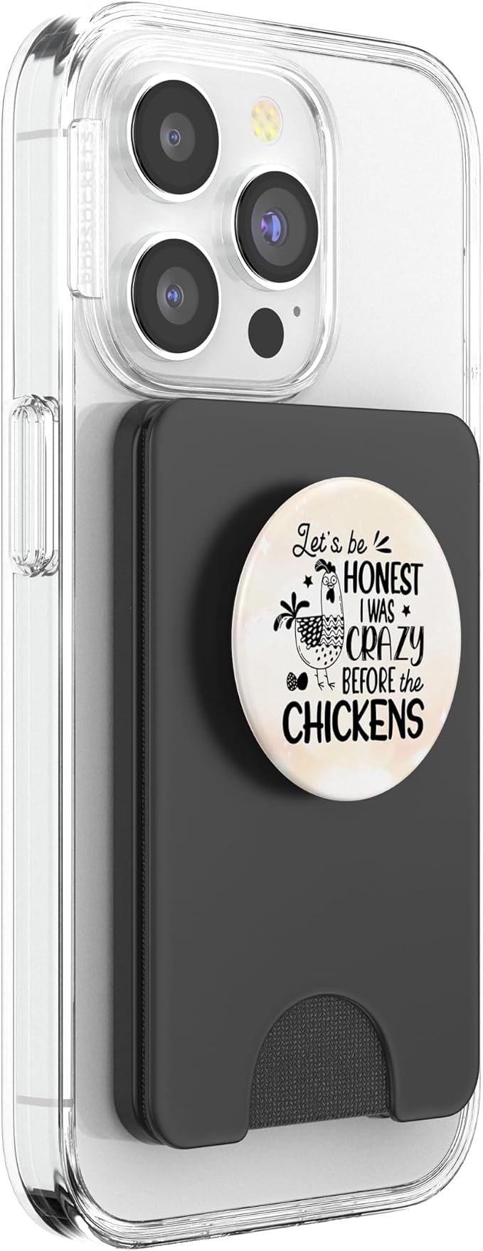 I Was Crazy Before Chickens Country Farm Girl Chicken Mom PopSockets Adhesive PopGrip