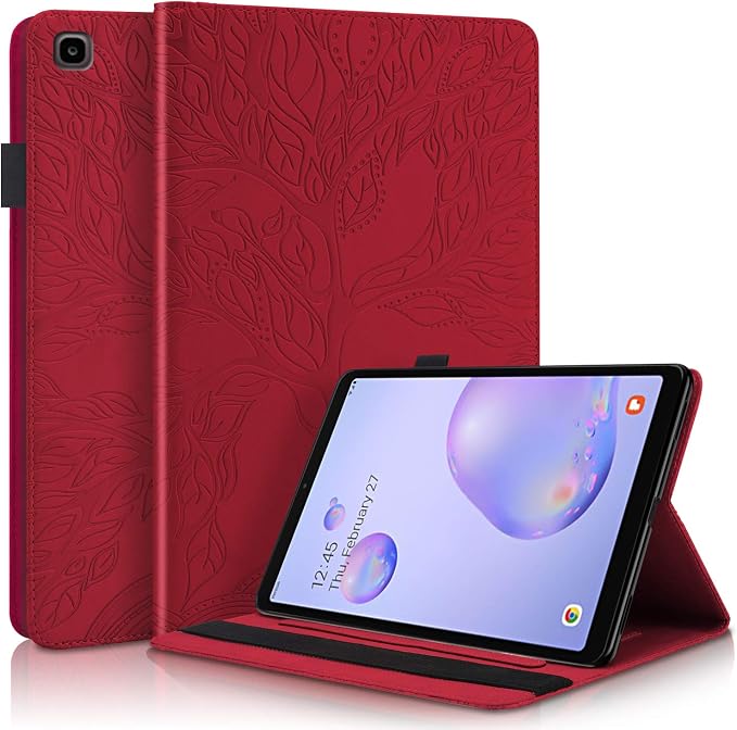 Case for Samsung Galaxy Tab A 8.4'' 2020 SM-T307 PU Leather Folio Stand Cover Protective Shell Lightweight with Pencil Holder Card Pocket Elastic Belt for Galaxy Tab A 8.4 Tablet 2020 - Brown