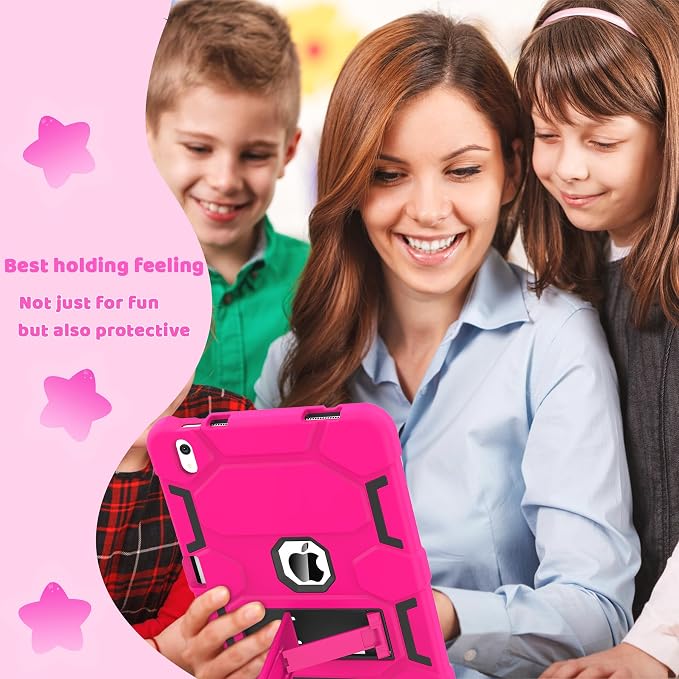 Case for iPad 11 11th Gen (A16) 2025 &amp 10th Gen 2022 10.9 Purple+Green | Kickstand | With Pencil Holder | Drop-Proof Silicone+Hard Shell | Raised Edge Protects Screen&ampCamera | Heavy Duty Pr