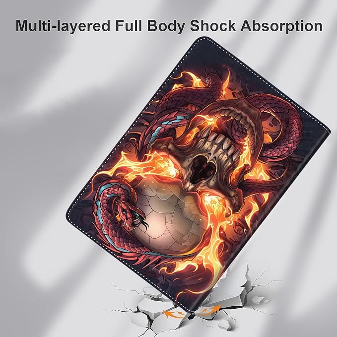 Case for iPad (A16) 11th Generation 11 Inch (2025) iPad 10th Generation 10.9 Inch (2022)，Slim Fit Foldable Standing Cover Case with Auto Sleep/Wake ，Moth Moon
