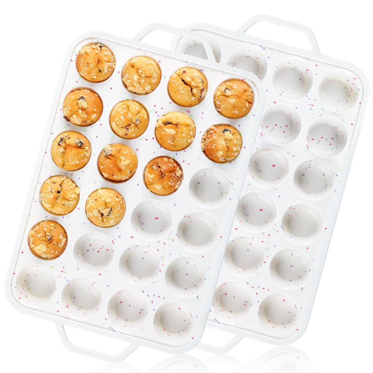Vinino 1Pack Silicone Muffin Pan for Baking with Metal Reinforced Frame, 12 Cup Regular Size Cupcake Pan, BPA Free Silicone Muffin Tray, Cupcake Baking Pan Molds for Oven Dishwasher Safe - Cream