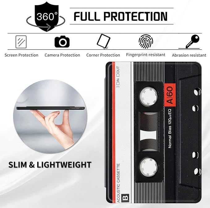 for Samsung Galaxy Tab A7 Lite Case 8.7 inch 360 Degree Rotating Stand Protective Smart Cover Case for Samsung Galaxy Tab A7 Lite 2021 - American Flag &amp Fish