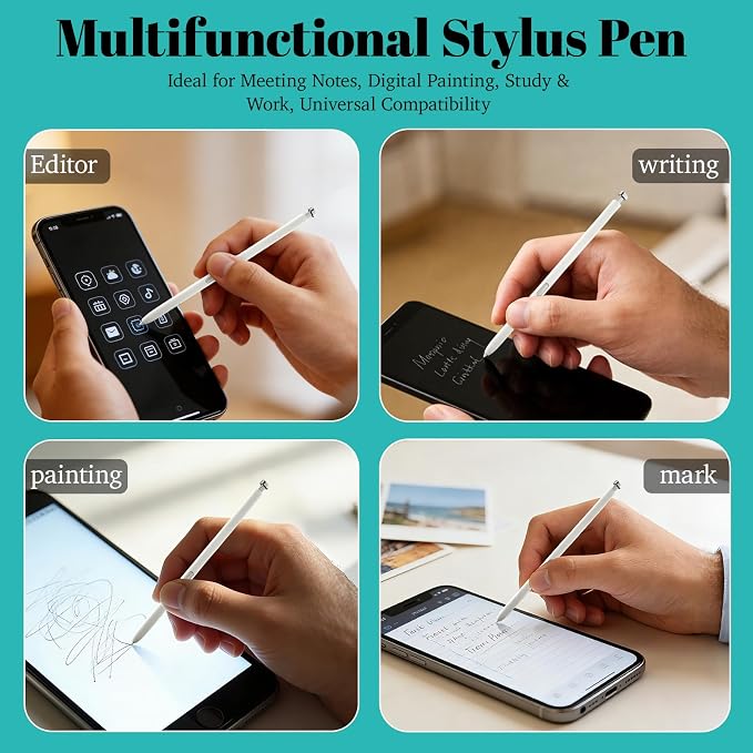 Galaxy S26 Ultra Pen Replacement4096 PressureBlack | 4096 pressuretilt controlpalm rejectionshortcut buttoneraser functionsmooth writingNo Bluetooth