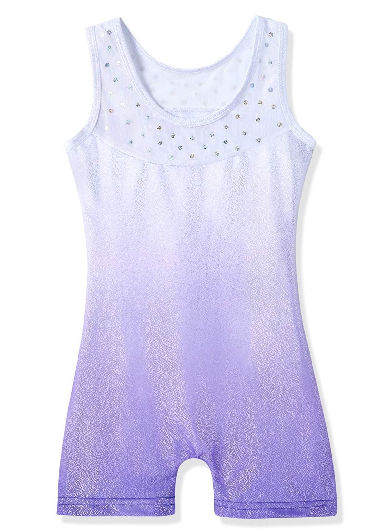 HOZIY Gymnastics Leotards for Toddler Girls 2t 3t Purple Snow Sparkles Snowflakes