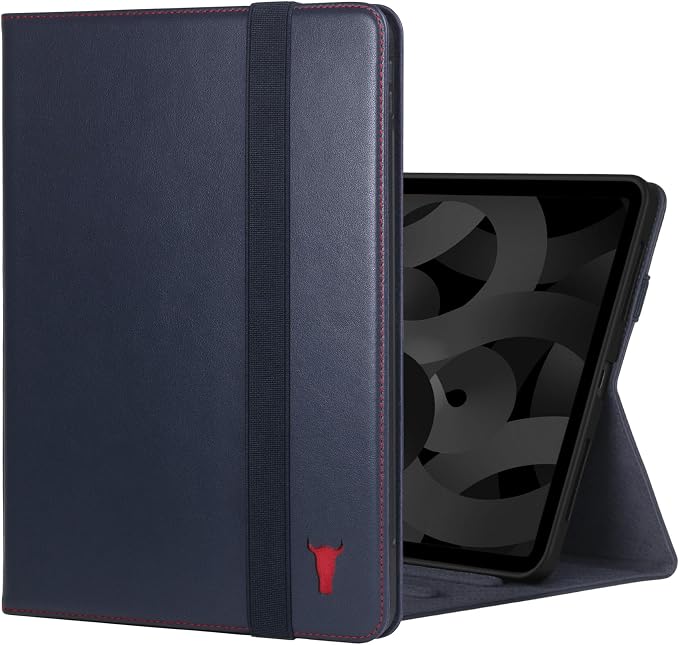 TORRO Case Compatible with iPad 11th / 10th Generation – Genuine Leather iPad 11th / 10th Gen (2025/2022) Case with Stand Function and Wake/Sleep Function (Black)